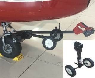 Robotow Dolly Wheel accessory for rolling heavier nose wheels onto the drive drum
